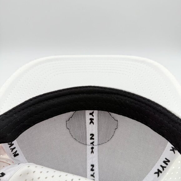NYK Not Your Kind White Black Mesh Snapback Hat Adventure Logo - Picture 11 of 11
